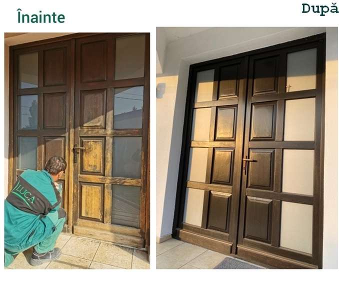 Refurbished exterior terrace door